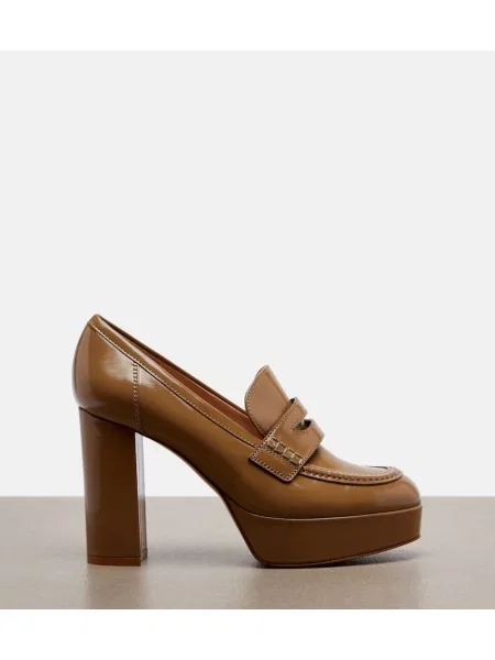 Pantofi cu toc Gianvito Rossi din piele bej