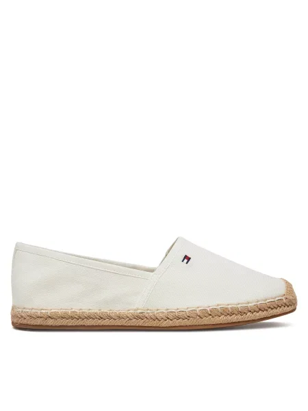 Εσπαντρίγιες Tommy Hilfiger Flag Canvas Espadrille Εκρού λευκό