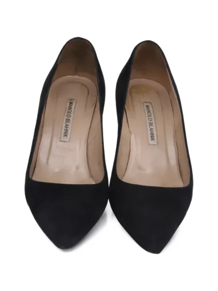 Pantofi cu toc Manolo Blahnik din piele de căprioară negru