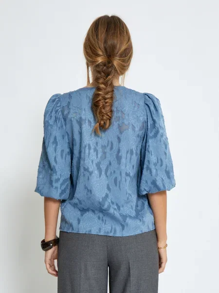 Peppercorn Bluză Gyda denim albastru