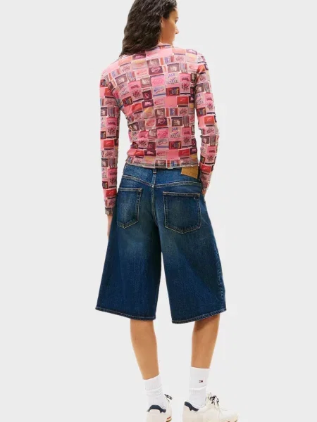 Лонгслив Tommy Jeans розовый