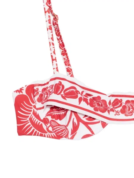 Bikini Farm Rio cu model floral cu imagine alb