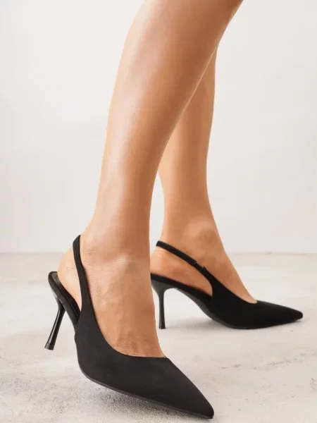 Pantofi stiletto Carilona negri