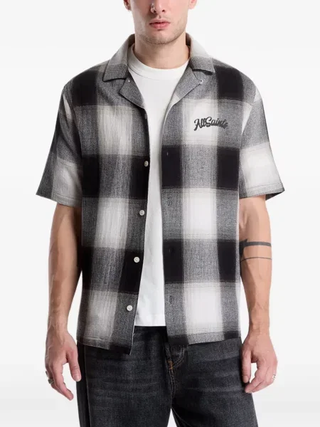 Košeľa Allsaints sivá