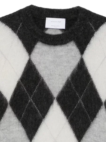 Pulover Daniele Fiesoli cu model argyle negru