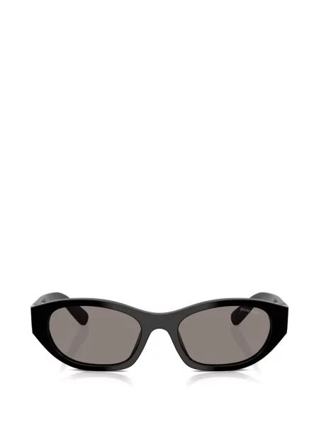 Ochelari de soare Miu Miu Eyewear cu imprimeu geometric cu autograf negru