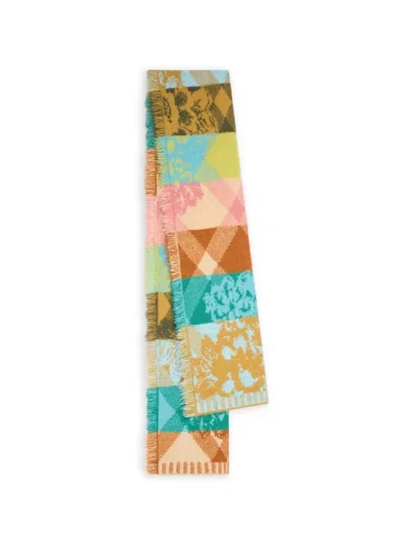 Lung fular Dries Van Noten de lână albastru
