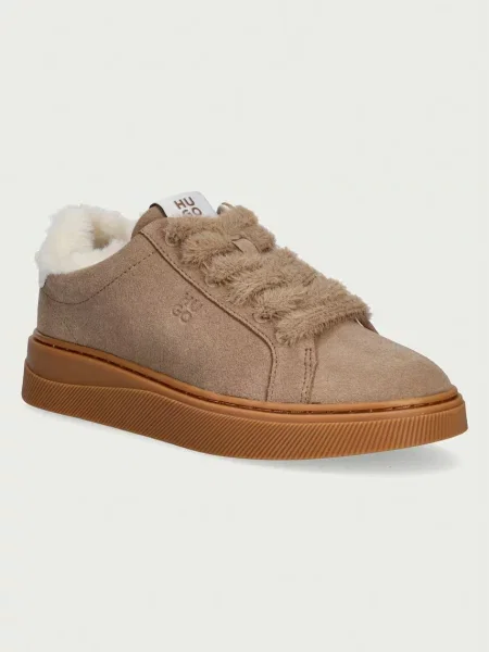 HUGO Lyzz sneakers pentru femei din piele întoarsă maro