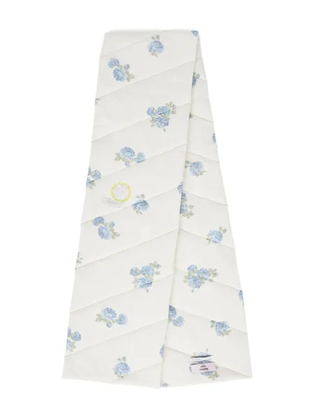 Fular Martine Rose cu model floral cu imagine alb