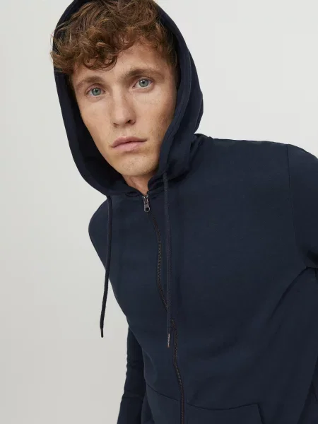 Кофта JACK & JONES темно-синій бавовна/поліестер синій