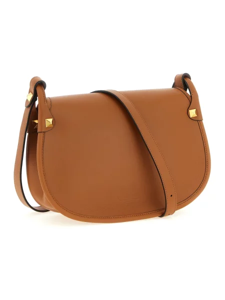 Torebka crossbody Valentino Garavani skórzana brązowa