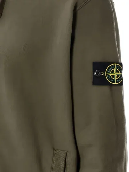 Hanorac cu glugă Stone Island cu strasuri verde