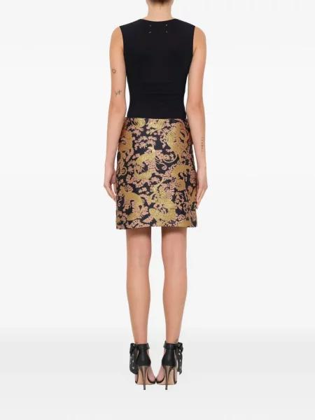 Fusta mini Lanvin cu imprimeu animal print din jacard
