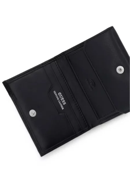 Portofel Guess din piele cu autograf negru
