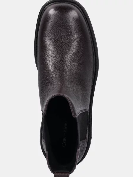 Calvin Klein Bőr bokacsizma lila