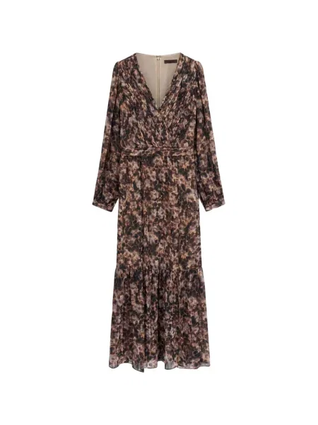 Lung rochie Guess cu model floral maro
