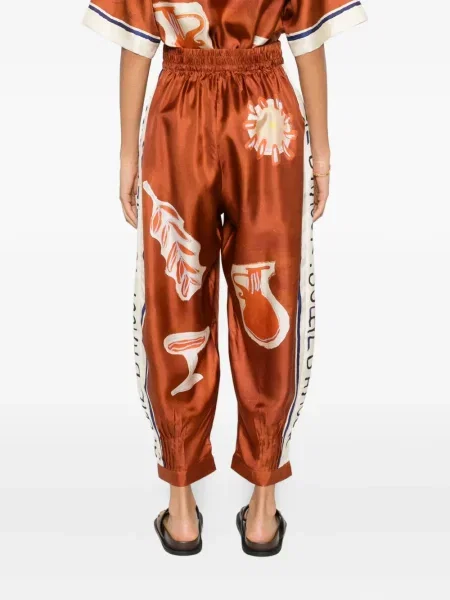 Pantaloni Alemais cu imagine maro