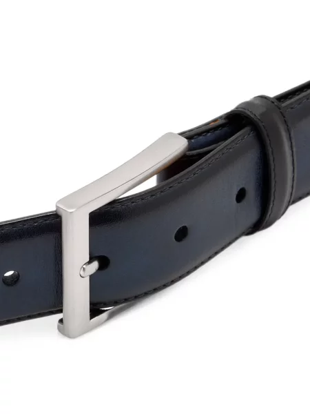 Cu centură curea Magnanni din piele albastru