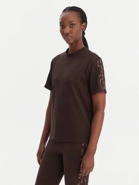 Adidas Majica Seasonal Essentials Leopard Print rjava