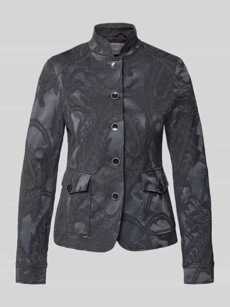 Żakiet o kroju slim fit z mieszanki bawełny White Label granatowa