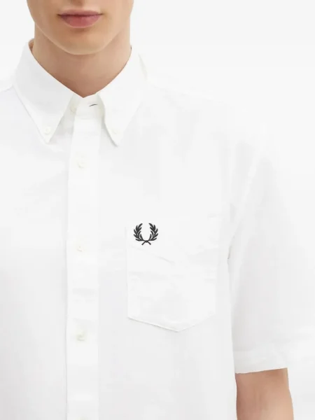 Риза Fred Perry бродирана бяло