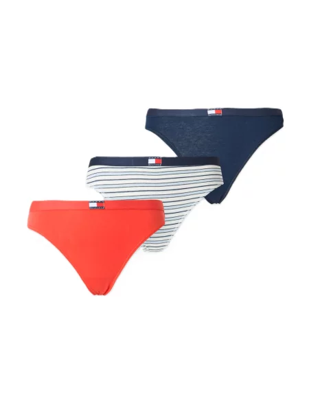 Tommy Hilfiger Underwear Tanga Heritage bleumarin / roșu / lână alb