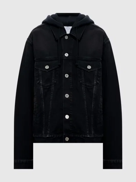 Джинсова куртка з капюшоном Vetements чорна