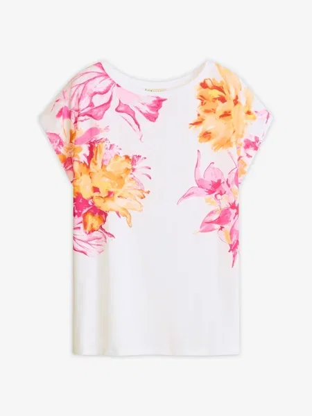 T-shirt z obniżoną linią ramion biała