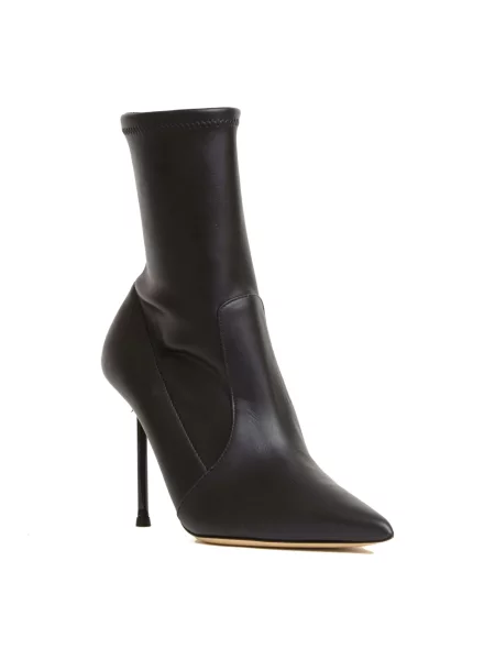 Buty do kostki Ninalilou skórzane czarne