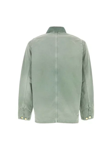 Lniana kurtka Carhartt Wip zielona