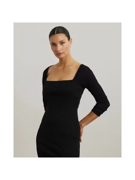 Sukienka Ralph Lauren z długim rękawem czarna