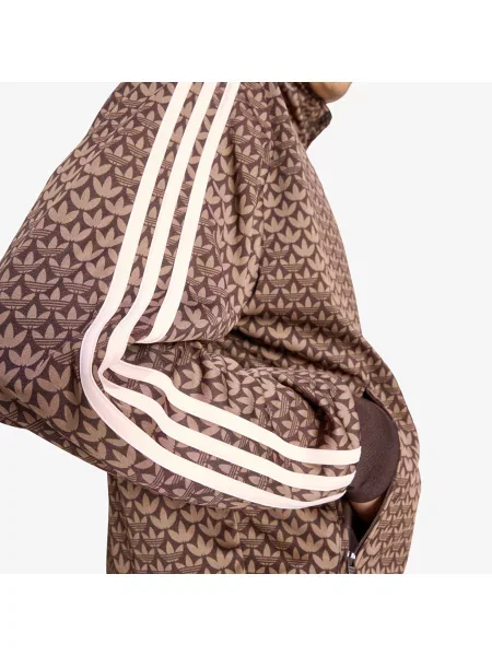 Bluza adidas Firebird Loose Monogram Track Top Aurora Coffee/ Earth Strata/ Sandy Pink S różowa