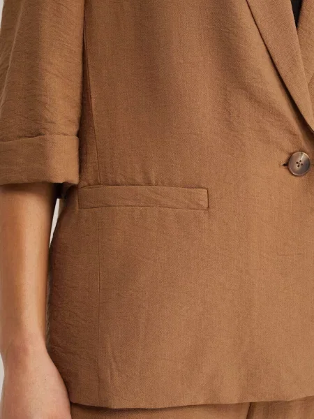WE Fashion Sacou deschis maro