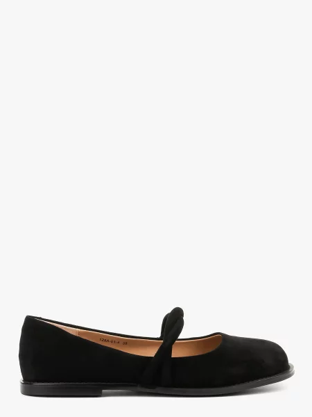 Замшевые балетки Leberdes черные