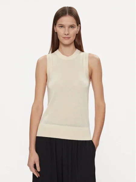 Копринен елек Tommy Hilfiger жълто