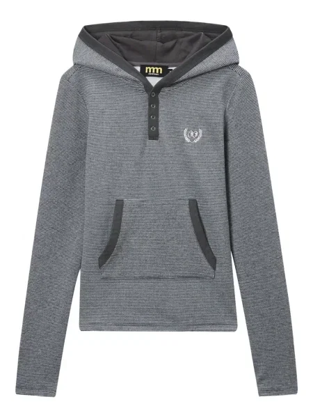 Mała mały bluza z kapturem Mini Cream w paski szara