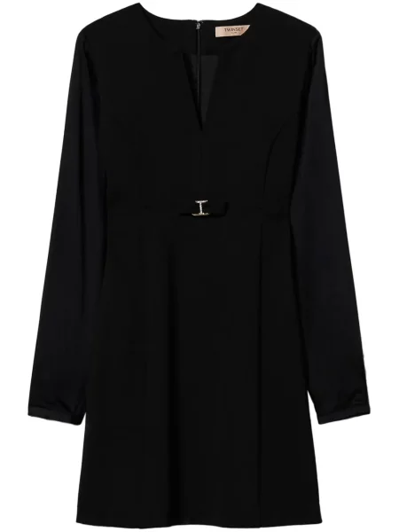 Rochie mini Twinset cu funde de costum negru