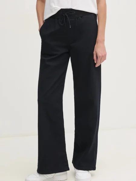 Pantaloni Pepe Jeans cu talie înaltă albastru