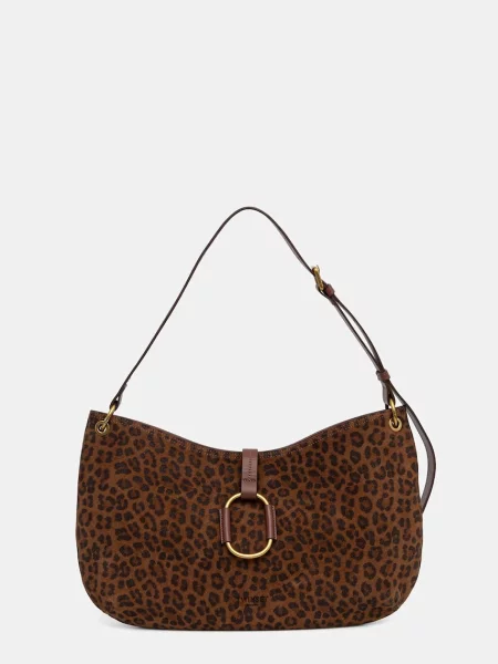 Geanta hobo Twinset din piele maro