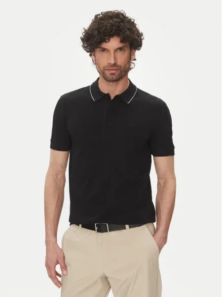 BOSS Tricou polo Paule 4 negru