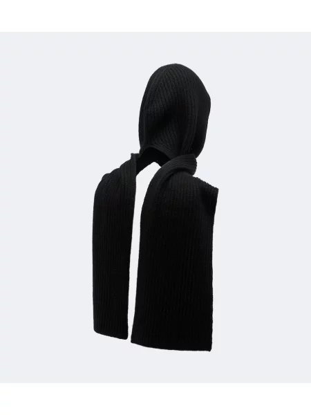 Căciulă The Row din cașmir cu glugă negru