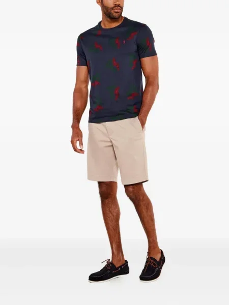 Slip de baie Polo Ralph Lauren alergare cu cordon cu imagine alb