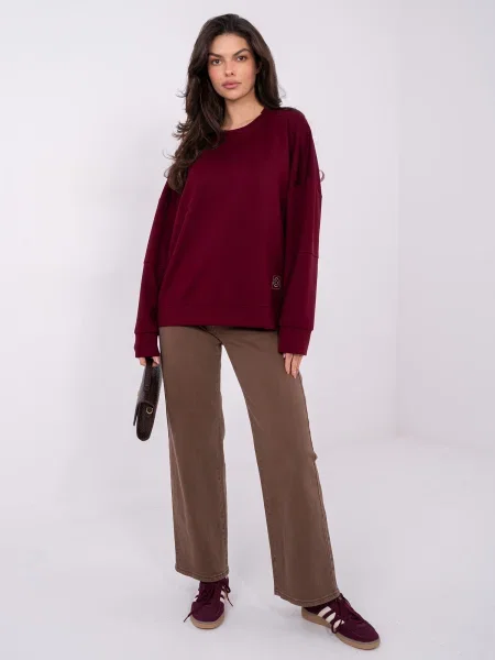 Bluza z kapturem Rue Paris z kapturem brązowa