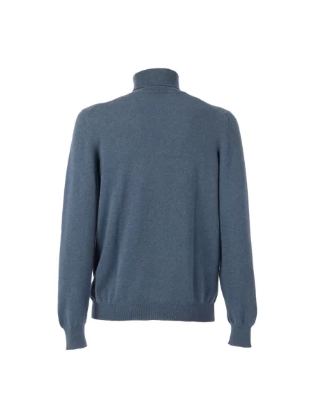 Sweter z golfem Fedeli do golfa niebieski
