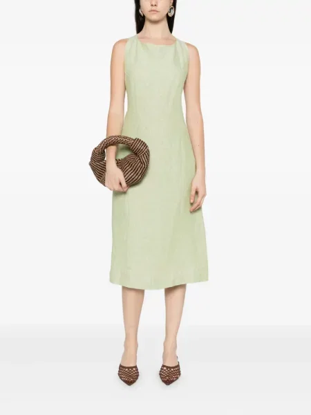 Rochie midi Occleus până la genunchi de costum verde
