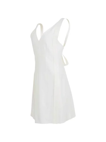 Rochie mini Chloé cu decolteu în V alb