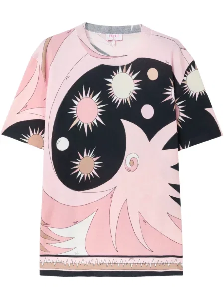Tricou Pucci cu imagine roz