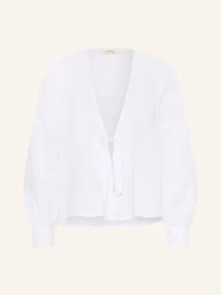 Arkitaip Bluzka Kopertowa Anna Z Lnu weiss biała