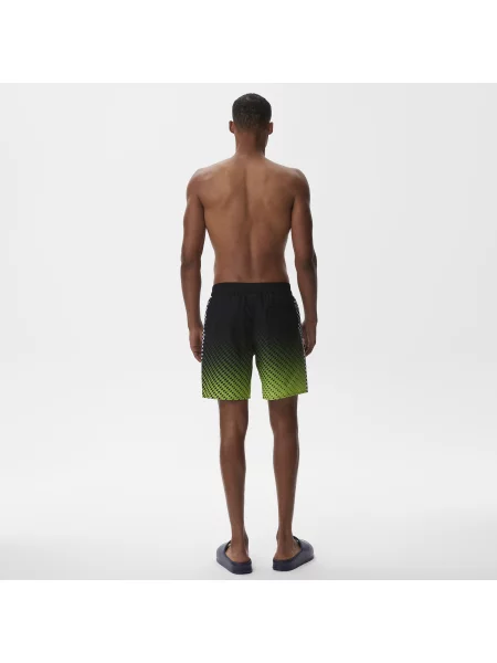 Lacoste Active Szorty Kąpielowe Z Nadrukiem czarne