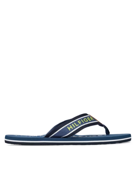 Tommy Hilfiger Japonke Sporty Hilfiger Beach Sandal modra